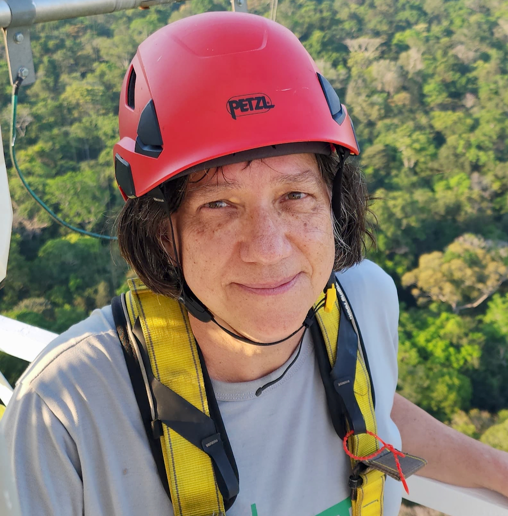 Susan Trumbore at the Amazon Tall Tower Observatory research site, 2024