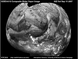 Northern Hemisphere WV image